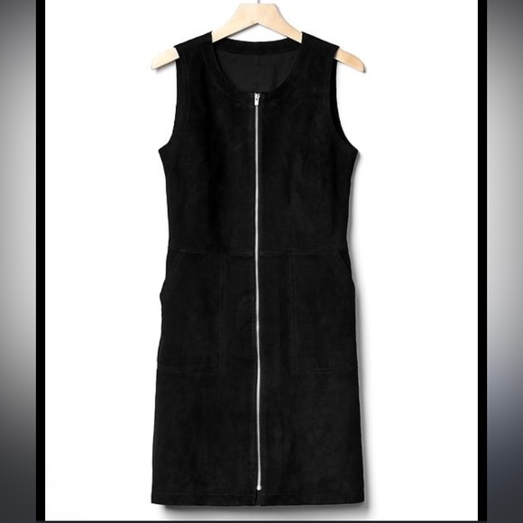 NWT $498 GAP SUEDE ZIP FRONT SHIFT DRESS SIZE 4 - Picture 5 of 12